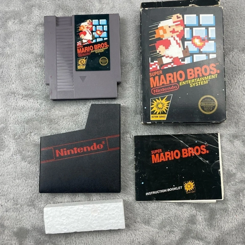 Super Mario Bros Nintendo NES Authentic Original Tested Retro Vintage Game CIB